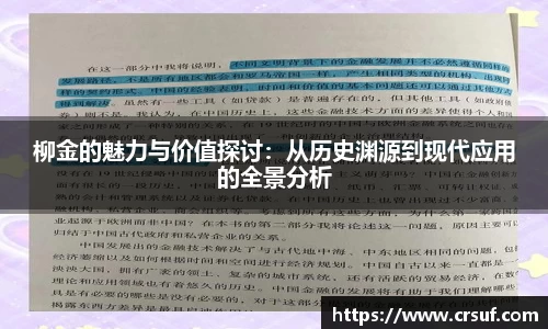柳金的魅力与价值探讨：从历史渊源到现代应用的全景分析
