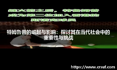 特姆鲁普的崛起与影响：探讨其在当代社会中的重要性与挑战